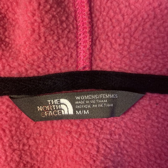 NorthFace Pink with Black Zip Up Hoodie - Picture 4 of 4